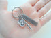 Baseball Bat and Baseball Mitt Charm Keychain and Steel Tag Custom Engraved, Baseball Fan Keychain Gift by Jewelry Everyday