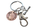 "Class Of 2025" Engraved Penny Keychain with Engraved Graduate Cap & with Graduate Scroll Charm and Clasp