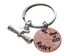 Custom Engraved "Class of 2025" and Name on Penny Keychain with Graduate Scroll Charm, Personalized Graduate Keychain, For Graduation