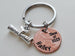Custom Engraved "Class of 2025" and Name on Penny Keychain with Graduate Scroll Charm, Personalized Graduate Keychain, For Graduation