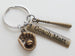 Baseball or Softball Keychain with Bronze Baseball Glove & Bat Charm & Custom Engraved Tag; Team Player or Coach Gift by JewelryEveryday