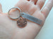 Personalized Penny Keychain with Steel Tag Engraved, Anniversary Gift, Couples Keychain by Jewelry Everyday