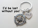 Compass Charm Keychain with Custom Engraved Tag Option by Jewelry Everyday