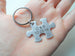 2 Matching Steel Puzzle Custom Engraved Keychains by Jewelry Everyday