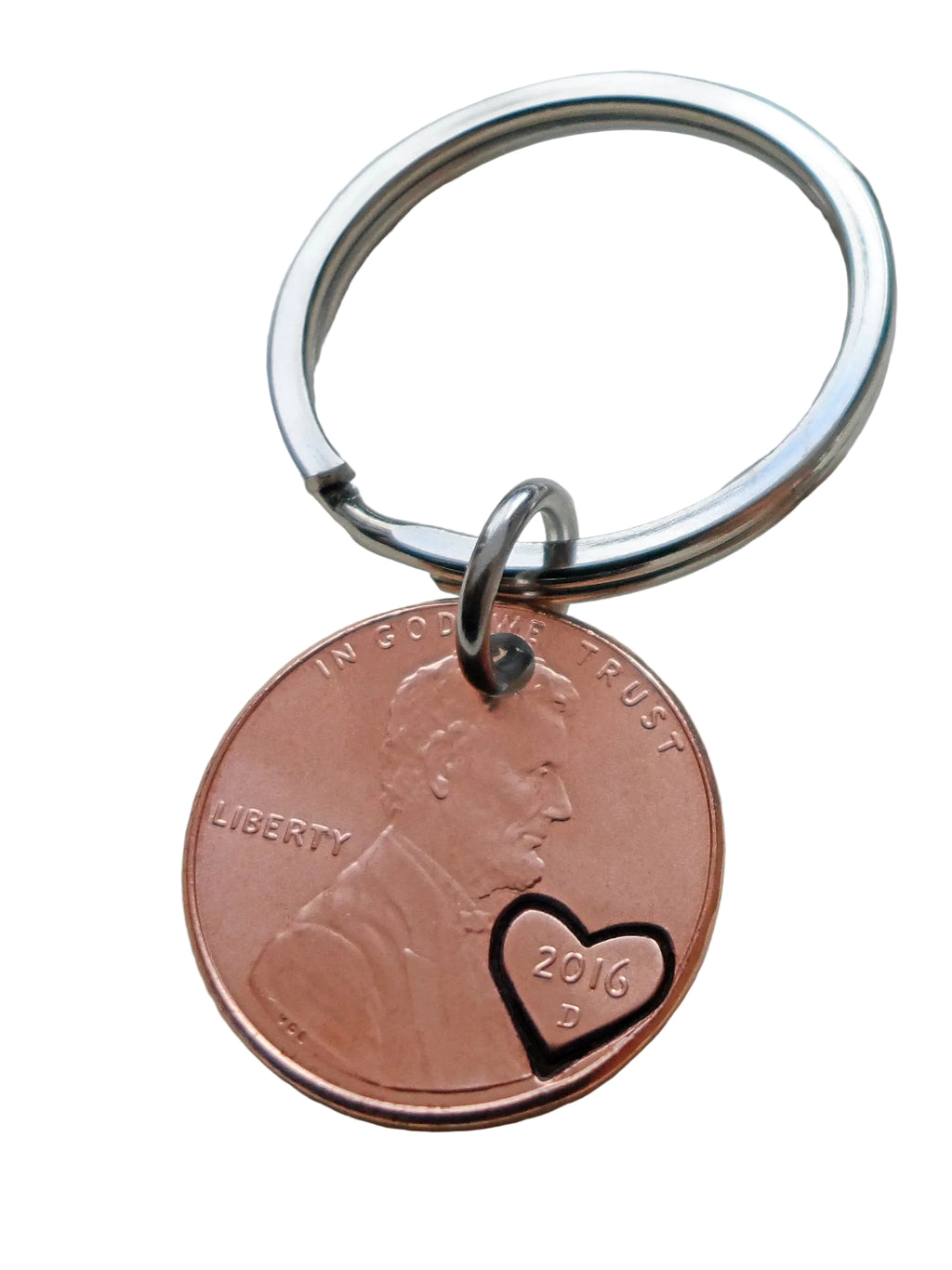 2016 Penny Keychain with Heart Around Year by Jewelry Everyday