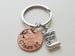 "Class Of" Engraved 2025 Penny Keychain with Engraved Graduate Cap & with Diploma Charm by Jewelry Everyday