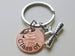 Custom Engraved Graduation 2025 Penny Keychain with Engraved Graduate Cap & Graduate Scroll Charm, Graduate Keychain