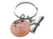 Custom Engraved Graduation 2025 Penny Keychain with Engraved Graduate Cap & Graduate Scroll Charm, Graduate Keychain
