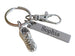 Cross Country Charm Keychain with Running Shoe Charm, Custom Engraved Tag & Swivel Clasp