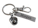 Baseball Mitt Charm Keychain with Custom Engraved Tag & Clasp, Personalized Name For Softball / Baseball Player or Coach