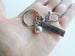 Basketball Charm Keychain with Custom Engraved Steel Tag & Clasp, For Graduate, School Team Player or Coach Gift