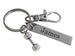 Hand Weight Charm Keychain with Custom Engraved Tag & Clasp, Fitness & Exercise Encouragement Keychain
