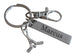 Hockey Sticks Charm Keychain with Custom Engraved Tag & Clasp, Coach, Graduate or Hockey Player Key Chain