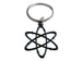 Black Enamel Atom Charm Keychain, Science & Physics Keychain