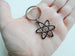 Black Enamel Atom Charm Keychain, Science & Physics Keychain