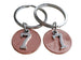 7 Year Anniversary Gift • Double Keychain Set 2019 Penny Keychains with Number 7 Charm by Jewelry Everyday