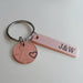 Custom Penny Keychain With Custom Engraved Copper Tag For Anniversary Gift, Husband, Wife, Boyfriend, Girlfriend, Couples Key Chain