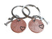 7 Year Anniversary Gift • Double Keychain Set 2019 Penny Keychains with Number 7 Charm by Jewelry Everyday
