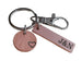 2019 Penny Keychain with Clasp & Copper Tag Custom Engraved, Couples Anniversary Gift (Copy)