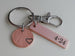 2019 Penny Keychain with Clasp & Copper Tag Custom Engraved, Couples Anniversary Gift (Copy)