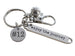 Basketball Charm Keychain with Custom Engraved Steel Disc, Enjoy the Journey Charm & Clasp, For Graduate, School Team Player or Coach Gift
