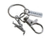 Martial Arts Keychain with Kicking Student Charm, Fearless Charm, and Swivel Clasp, Karate, Taekwondo or Coach Keychain