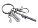 Martial Arts Keychain with Samurai Sword Charm, Brave Charm, Swivel Clasp, Karate, and Personalized Charm Options, Taekwondo or Coach Keychain