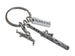 Martial Arts Keychain with Samurai Sword Charm, Fearless Charm, and Kicking Student Charm, Karate, Taekwondo or Coach Keychain