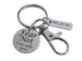 Religious Charm Keychain with "Fear Not I Am With You" Disc Charm, Believe Charm, and Clasp