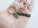 Optician or Eye Center Staff Appreciation Keychain with Custom Engraved Tag, Bronze Eye Glasses Charm & Thank You Charm