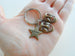 Bronze Theatre Masks Charm Keychain with Dream Star Charm, Tragedy Comedy Drama Keychain, For Graduation Actors