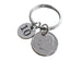 Custom Dime Keychain with Number 10 Charm, Couples 10 Year Anniversary Gift