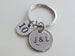 Custom Dime Keychain with Number 10 Charm, Couples 10 Year Anniversary Gift