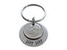 Custom Engraved Aluminum Disc Keychain With Dime, Couples 10 Year Anniversary Gift