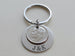 Custom Engraved Aluminum Disc Keychain With Dime, Couples 10 Year Anniversary Gift