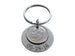 Custom Engraved Aluminum Disc Keychain With Dime, Couples 10 Year Anniversary Gift