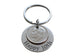 Custom Engraved Aluminum Disc Keychain With Dime, Couples 10 Year Anniversary Gift