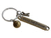 Bronze Basketball Player or Team Coach Keychain with Basketball Charm, Enjoy the Journey Charm & Initial Charm