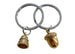 Golden Thimble & Acorn Keychain Set - Peter Pan's Kiss; Couples Keychain Set