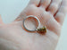 Golden Small Thimble Keychain - Peter Pan's Kiss; Couples Keychain