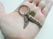 Memorial Keychain with Bronze Wing Charm and Custom Engraved Rectangle & Heart Tag