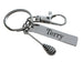 Lacrosse Stick Charm Keychain with Swivel Clasp & Custom Engraved Tag, Graduate Team Player or Coach Gift