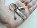 Lacrosse Stick Charm Keychain with Swivel Clasp & Custom Engraved Tag, Graduate Team Player or Coach Gift