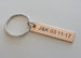 8 Year Anniversary Gift - Personalized Bronze Tag Keychain Engraved with Couples Initials by Jewelry Everyday