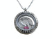 Personalized Forever in My Heart Stainless Steel Circle Locket Necklace for Baby Loss Memorial with Custom Engraved Disc (Crystal Edge Locket)- by JewelryEveryday