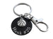 Basketball Charm Keychain with Custom Engraved Black Aluminum Disc with Clasp, For Graduate, School Team Player or Coach Gift by JewelryEveryday
