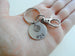 Custom Engraved Disc & Volleyball Charm Keychain with Clasp, For Graduate, Team Player or Coach by JewelryEveryday