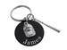 Baseball Cap & Bat Charm Keychain with Custom Engraved Black Aluminum Disc, Personalized For Softball or Baseball Player or Coach by JewelryEveryday