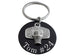 Basketball Hoop Charm Keychain with Custom Engraved Black Aluminum Disc with Clasp, For Graduate, School Team Player or Coach Gift by JewelryEveryday