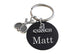 #1 Coach Charm Keychain with Custom Engraved Black Aluminum Disc & Sport Charm Selection by JewelryEveryday